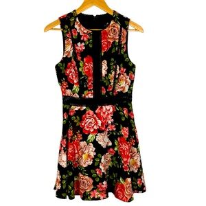 Disney Princess Sleeveless Dress Women’s SM Roses Peony Dark Romantic Peekaboo